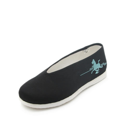 内联升男鞋手工千层底老北京布底文创马踏飞燕绣花手工布鞋（男千）8508A 商品图8