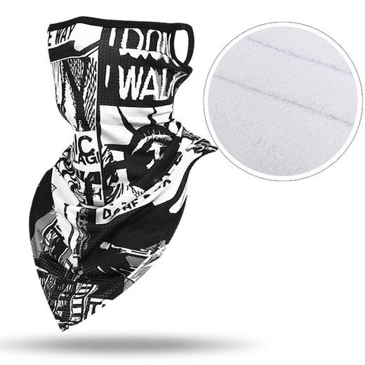 两件实惠价！冬季骑行防风防寒保暖面罩男全脸围脖套骑车滑雪护脸罩挂耳三角巾 商品图5