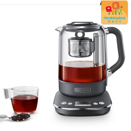 摩飞电器（Morphyrichards）养生壶煮茶器煮茶壶智能升降电水壶烧水壶电热水壶迷你玻璃花茶壶黑茶 MR6088 52187 商品图1