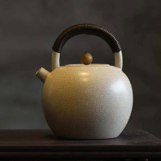 煮茶壶-苏打釉淡月壶 商品图0