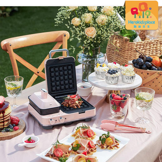 摩飞电器（Morphyrichards）轻食烹饪机 家用 早餐机 三明治机 电饼铛 面包机华夫饼机 烙饼锅MR9086  20021 商品图0