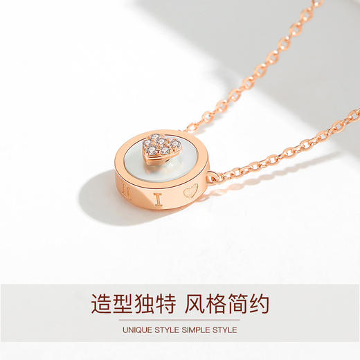 Winy925纯银罗马心情项链送女友闺蜜节日生日礼物 商品图2