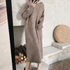 秋冬加厚中长款连衣裙针织毛衣连帽过膝长裙七夕情人节 商品缩略图0