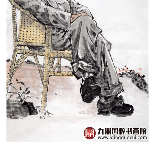 柴发林《主席像》68*138cm 人物竖幅作品 玄关/书房挂画 商品图5