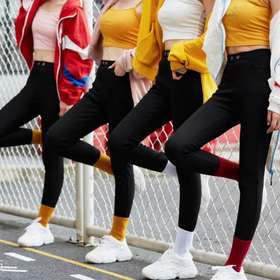 升级款！！VC润肤加绒裤冬季保暖打底裤高腰小脚裤女