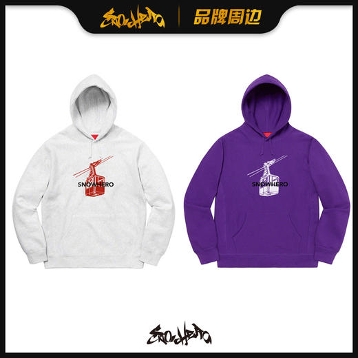 SNOWHERO 2021新品  雪场大缆车烫印卫衣 商品图0