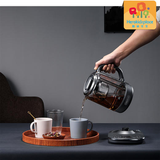 摩飞电器（Morphyrichards）养生壶煮茶器煮茶壶智能升降电水壶烧水壶电热水壶迷你玻璃花茶壶黑茶 MR6088 52187 商品图3