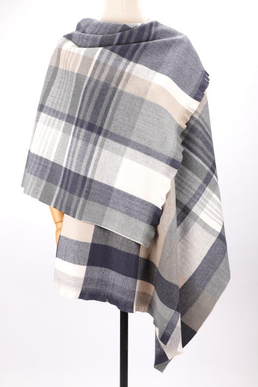 秋冬新款英伦风仿羊绒时尚大披肩  KFW2006001 001 商品图0