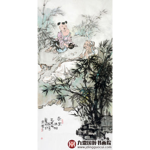 柴发林《茶圣陆羽》68*138cm 人物竖幅作品 玄关/书房挂画 商品图1