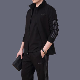 SP-中老年运动套装男秋冬季三件套加绒爸爸装大码中年男士休闲运动服