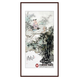 柴发林《茶圣陆羽》68*138cm 人物竖幅作品 玄关/书房挂画