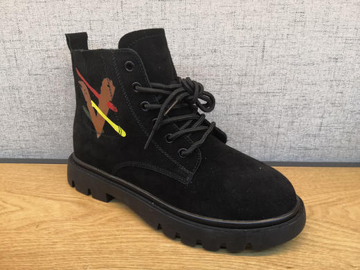 2019秋冬新款豪行29351773时尚厚底牛皮短靴舒适休闲女鞋单靴正品 商品图2