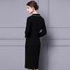 ZL-SY2018御姐连衣裙气质轻熟风秋款西装领钉珠长袖中长款裙 商品缩略图3