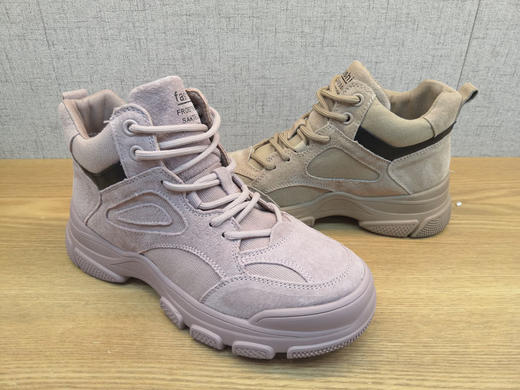 豪行正品2019新款秋季真皮休闲高帮女单鞋29379679户外短靴运动鞋 商品图2