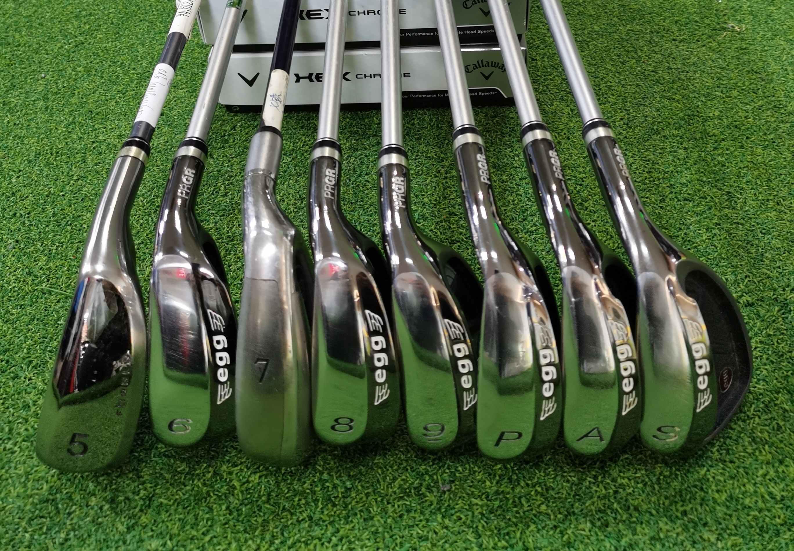 tp自营i011120】二手prgr egg铁杆组5-p,a,s,8支,商城价:1280元,团购