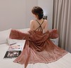 【法式优雅】超性感 金丝绒镂空蕾丝美背 睡袍两件套 商品缩略图4