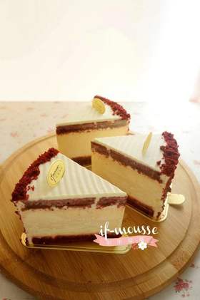 「点心」红丝绒芝士切块