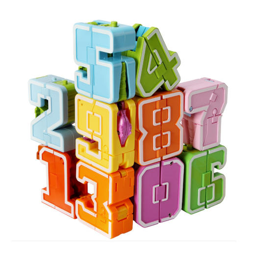 猫贝乐数字变形金刚合体益智趣味大颗粒拼接 儿童变形金刚玩具幼儿