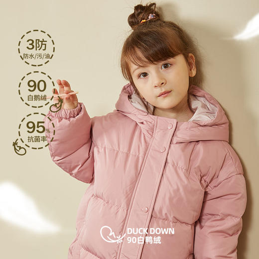 【部分颜色预售15天发货】咕噜日记男女童加厚款羽绒服DZW010  甄选90白鸭绒 杜邦三防面料 商品图8