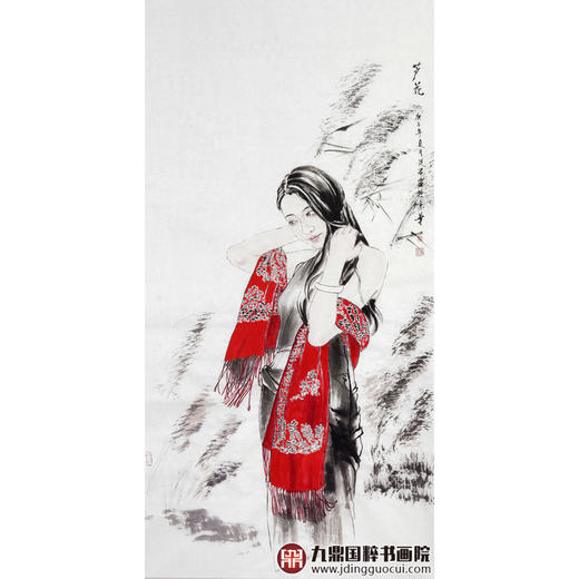 宋廷军《芦花》68*138cm 人物竖幅作品 玄关/客厅/走廊挂画 商品图1