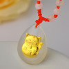招财猫吊坠金镶玉白水晶送女友闺蜜节日生日礼物 商品缩略图3