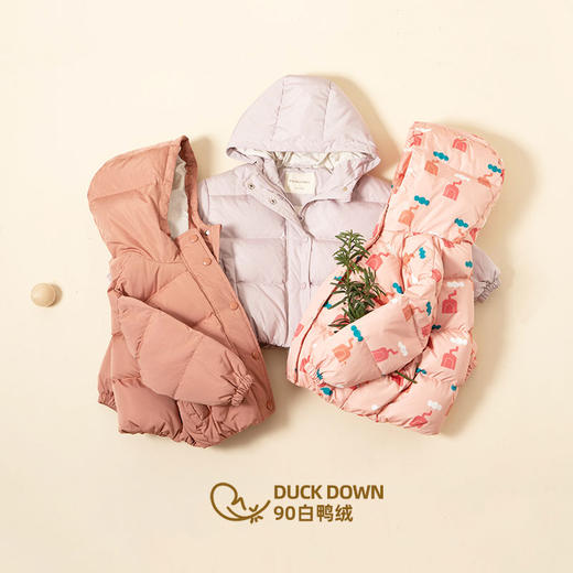 【部分颜色预售15天发货】咕噜日记男女童加厚款羽绒服DZW010  甄选90白鸭绒 杜邦三防面料 商品图4