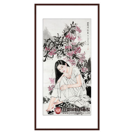 宋廷军《闲花淡淡香》68*138cm 人物竖幅作品 玄关/客厅/走廊挂画 商品图0