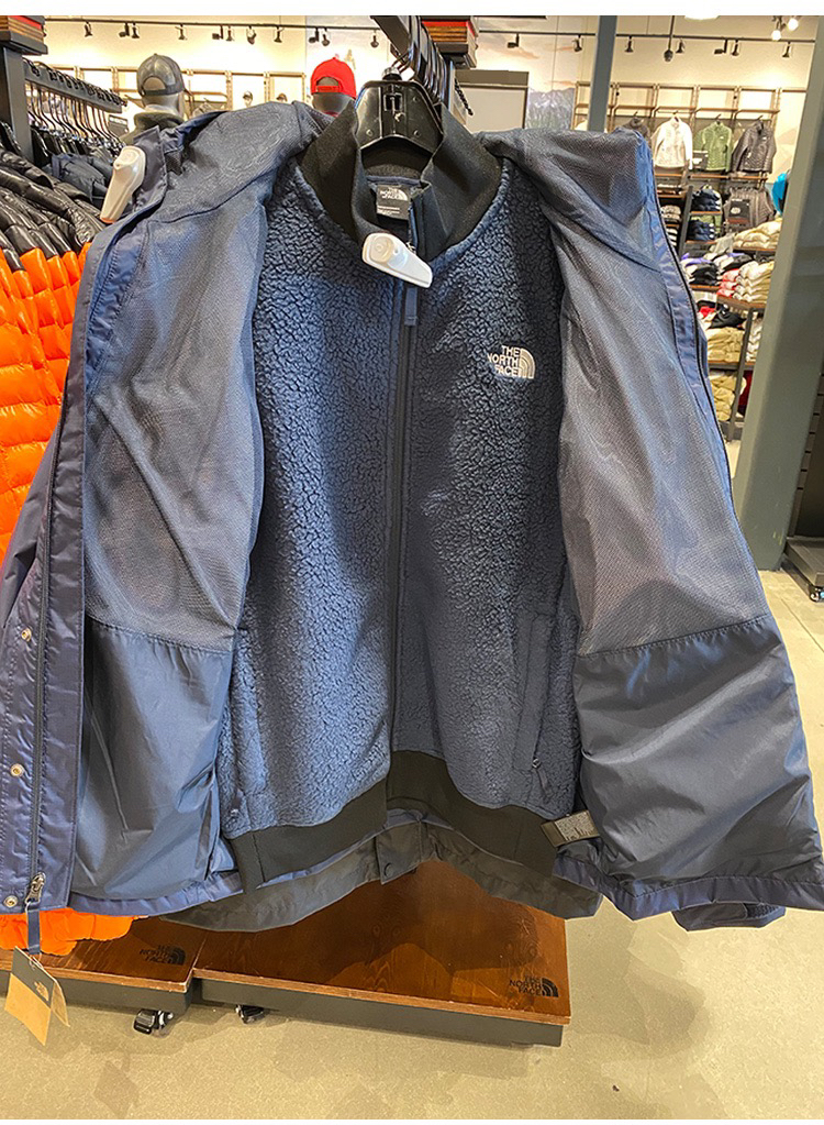 the north face北面内胆厚抓绒三合一防水男士秋冬外套冲锋衣
