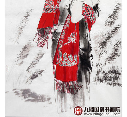 宋廷军《芦花》68*138cm 人物竖幅作品 玄关/客厅/走廊挂画 商品图5