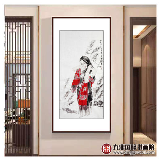 宋廷军《芦花》68*138cm 人物竖幅作品 玄关/客厅/走廊挂画 商品图3