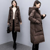 WZNH-XX7717冬季新款简约时尚保暖宽松优雅气质中长款连帽棉衣 商品缩略图1