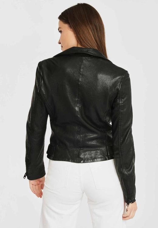 德国Gipsy猎皮仕 女士时尚潮流修身短款机车夹克黑色 商品图4