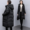 WZNH-XX7717冬季新款简约时尚保暖宽松优雅气质中长款连帽棉衣 商品缩略图2