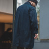 马登工装美式复古赤耳丹宁雪花牛仔大衣做旧翻领长款风衣外套男潮 商品缩略图3
