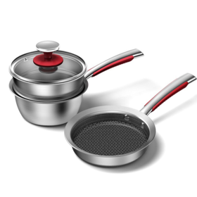 康巴赫宝宝辅食锅 煎锅 婴儿奶锅 蒸锅 316不锈钢 燃气灶电磁炉通用