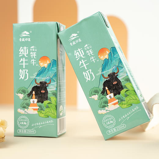 青藏祁莲牦牛纯牛奶青海祁连山成人学生高营养牛奶250ml*12支 商品图3