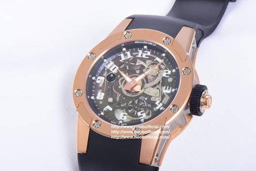 V9理查德米尔圆盘RM 63-01 Dizzy Hands男装自动机械腕表，同步尺寸直径42.7mm，厚度11.7mm，开放式字面，定制自动机械机芯，透底，硅胶表带，男士腕表 商品图12