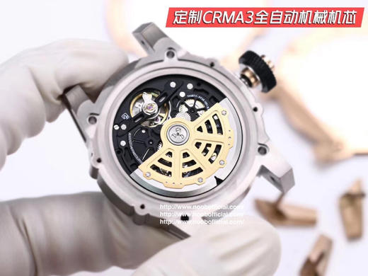 V9理查德米尔圆盘RM 63-01 Dizzy Hands男装自动机械腕表，同步尺寸直径42.7mm，厚度11.7mm，开放式字面，定制自动机械机芯，透底，硅胶表带，男士腕表 商品图5