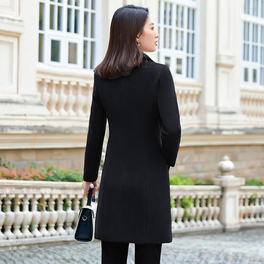 QZT-A1991职业呢子大衣女中长款秋季夹棉外套通勤修身工装 商品图1