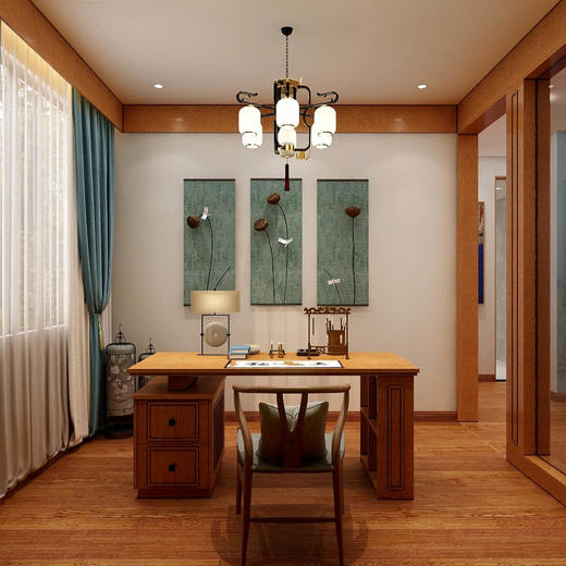 盛唐直棂格书桌 商品图0