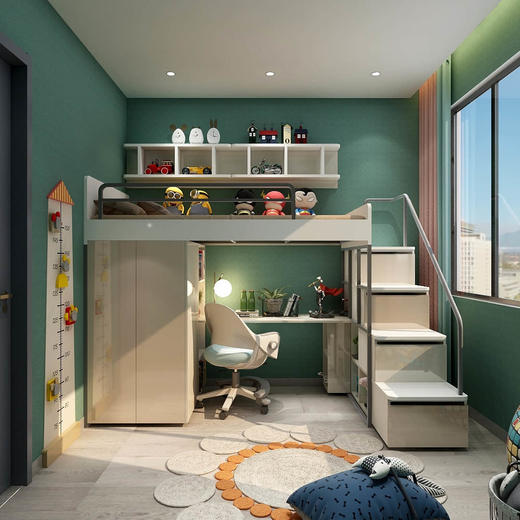 晶心简约儿童床 商品图0