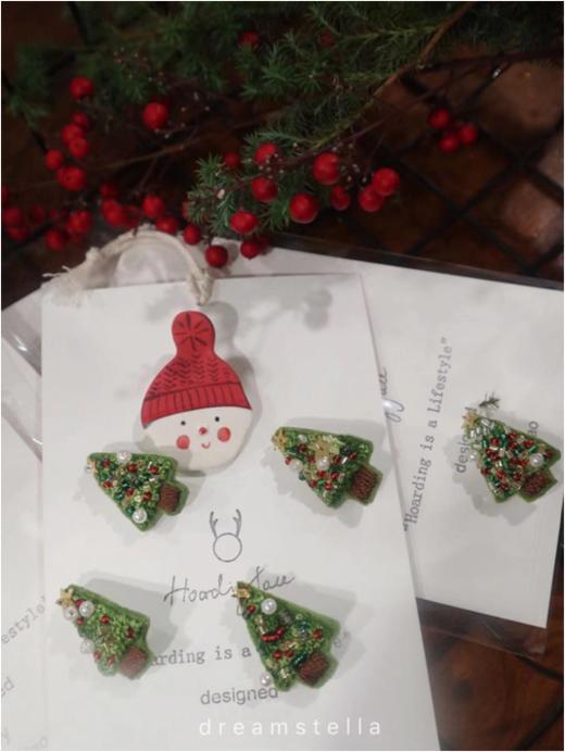 【学1】圣诞树胸针的制作 商品图0