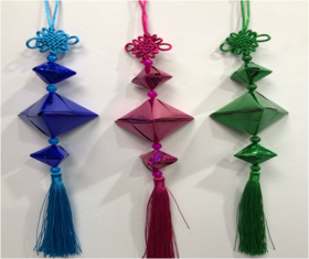【手4-1】彩菱挂件折纸（送书1本）