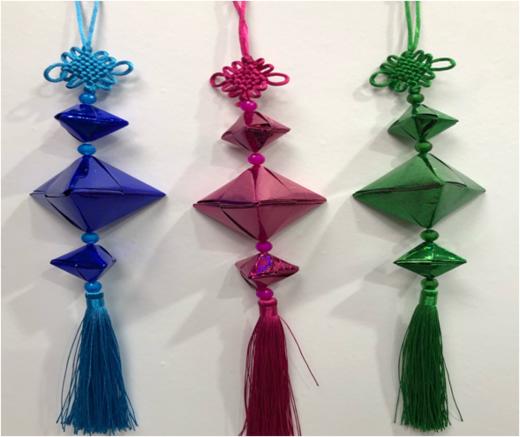 【手4-1】彩菱挂件折纸（送书1本） 商品图0