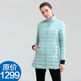 塞沃斯 秋冬 女款 修身中长款立领羽绒服休闲外套 WF-6668