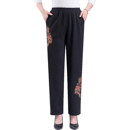 YMS-AA7849中老年人女裤秋冬款长裤外穿奶奶宽松妈妈加绒裤 商品图4