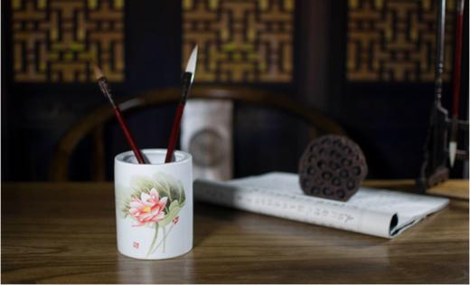 景德镇瓷匠笔筒/款式随机文具书法绘画美术工具 商品图3