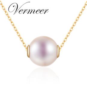Vermeer日本akoya海水珍珠18K黄金路路通锁骨项链8mm年末转运经典必入款 礼物 商品图6