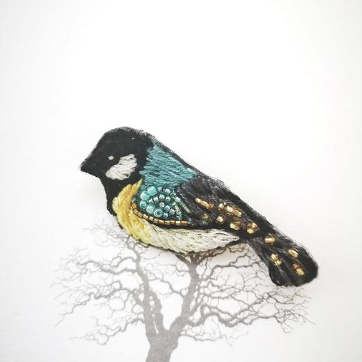 【云端刺绣】日系小鸟可爱胸针 商品图1