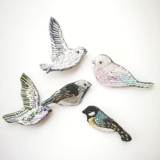 【云端刺绣】日系小鸟可爱胸针 商品图4